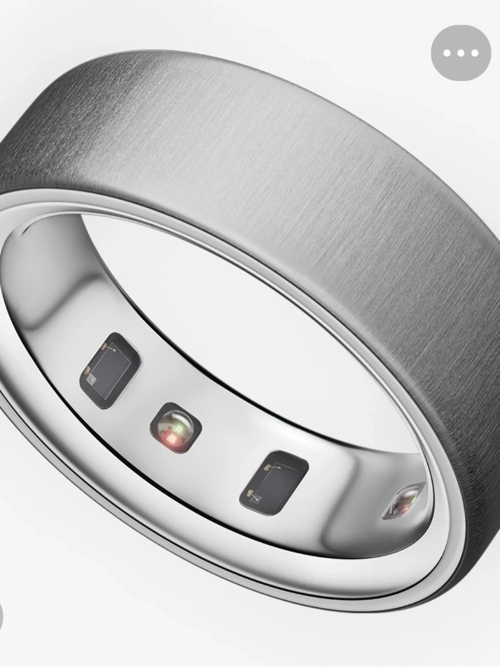 NIB Oura Silver Smart Ring size 11 with Sensor LEDs